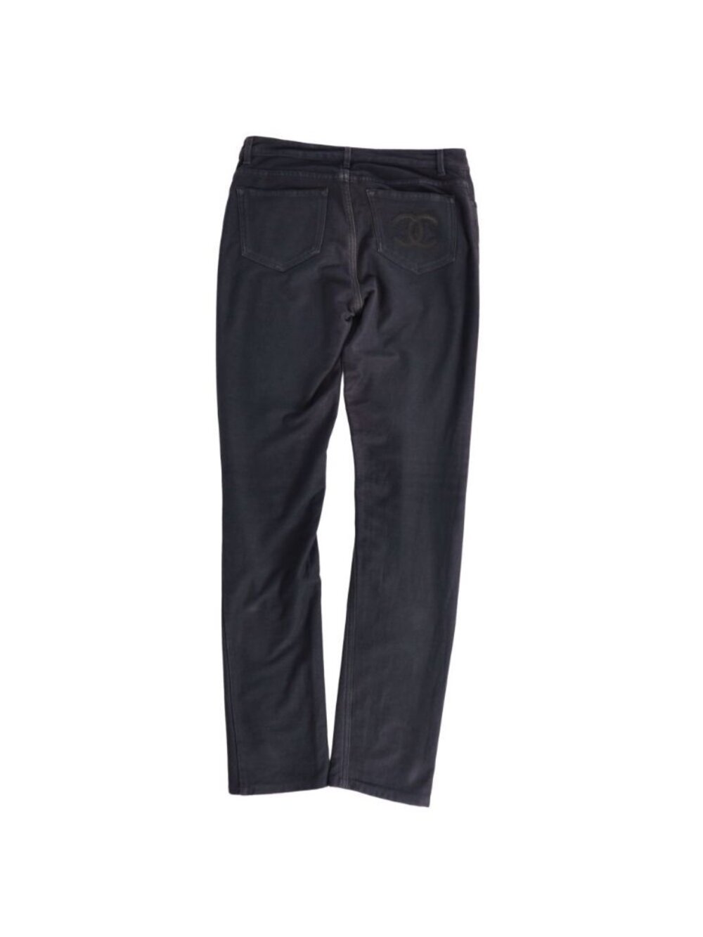Chanel Pants Long CC Logo Leather